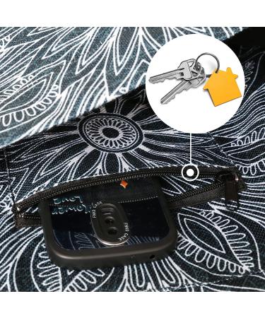 Fashion Printed Yoga Mat Bag with Large Side Pocket - Mandala Black | Fits Most Size Mats | Zipper Pocket Long Tote Yoga Bag - 37 x 15.5 - Buy Online on GoSupps.com