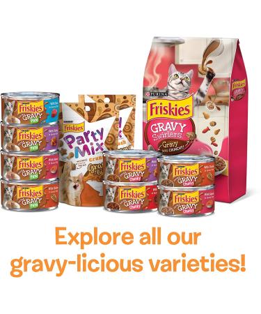 Purina Friskies Extra Gravy Chunky Wet Cat Food Variety Pack - 24 Cans - Buy Online on GoSupps.com