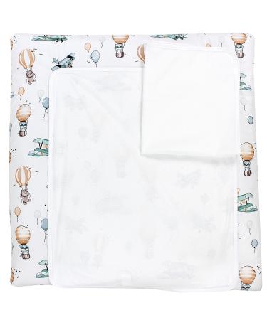 TupTam Baby Changing Mat including 2 terry cloth covers ANK019 Color: Foxes in the Airplane Size: 75 x 85 cm Foxes in the Airplane 75 x 85 cm