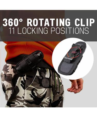 TH1 Tactical Flashlight Holster - Stretchable Rotatable Clip - 360 Degree Holder - Police Military Security - Black - Buy Online on GoSupps.com