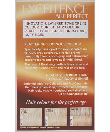 L'Oreal Excellence Age Perfect 10.13 Very Light Ivory Blonde Hair Dye - 1 Count - Buy Online on GoSupps.com