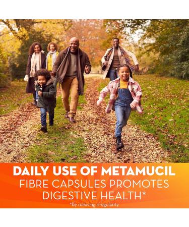 Metamucil Daily Psyllium Husk Powder Supplement 3-in-1 Fibre for Digestive Health Capsules 100 Count 100 count (Pack of 1) Fiber Supplement - Buy Online on GoSupps.com