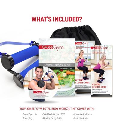 Gwee Best Resistance Bands Exercise Kit | Total Body Workout & Muscle Building | Ultimate Gym Crosstrainer with DVD Travel Bag & Healthy Eating e-Book | Blue - Buy Online on GoSupps.com