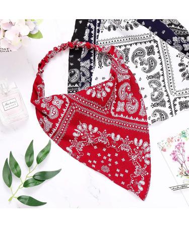 Syhood 4-Piece Printed Elastic Hair Scarf Headband Set for Women and Girls - Buy Online on GoSupps.com