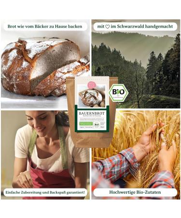 Farm Bread Organic Baking Mix - Sourdough Bread Baking Mix (3-Pack) | Bake with Love - Perfect for Bread Makers | 430g - Buy Online on GoSupps.com