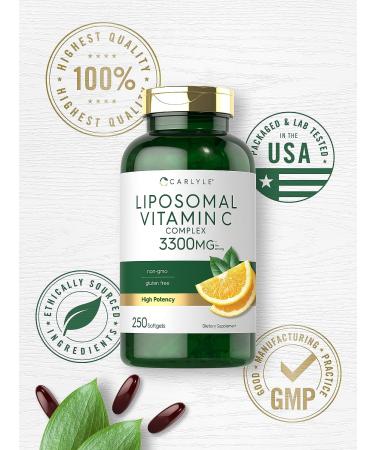 Carlyle Liposomal Vitamin C Complex | 250 Softgels | High Potency, Non-GMO & Gluten Free - Buy Online on GoSupps.com