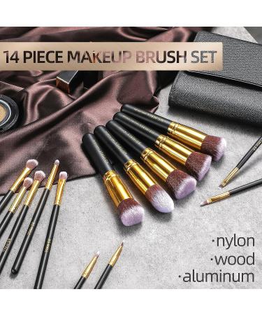BS-MALL Premium Synthetic 14 Pcs Makeup Brush Set (F-Gold) - Foundation, Powder, Concealers, Eye Shadows - Buy Online on GoSupps.com