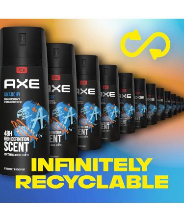 AXE Dual Action Body Spray Deodorant for Long Lasting Odor Protection Anarchy Pomegranate & Sandalwood Mens Deodorant Formulated Without Aluminum 4. 0 oz Twin Pack - Buy Online on GoSupps.com