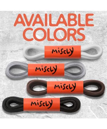 Miscly Round Shoelaces 36 (91 CM) Black - 5/32 Thick for Shoes, Sneakers & Boots - Buy Online on GoSupps.com