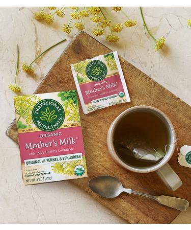 Traditional Medicinals Motherâ€™s Milk Herbal Tea - 16 Bags (Pack of 3) - Organic & Natural - Buy Online on GoSupps.com