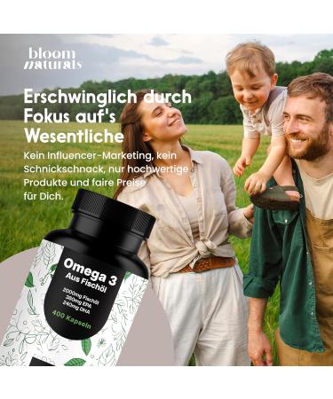 Supplement Hub Omega 3 Capsules High Dose 400 Capsules with 2000mg EPA 360mg & DHA 240mg Fish Oil per Daily Dose Omega 3 Fatty Acids Produced in Germany Laboratory Tested - Buy Online on GoSupps.com