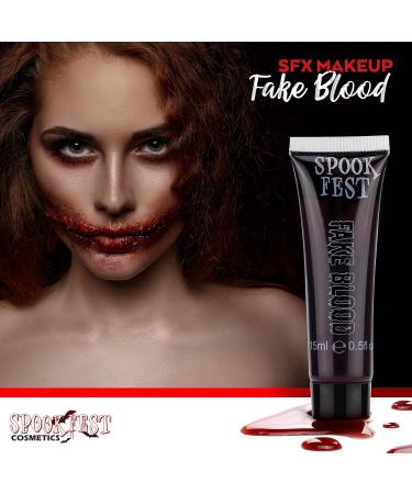 Special FX Pro Fake Blood 15ml Set for Halloween - Vampire Zombie Theatre Makeup - Realistic Special Effects - 5 Tubes - Buy Online on GoSupps.com