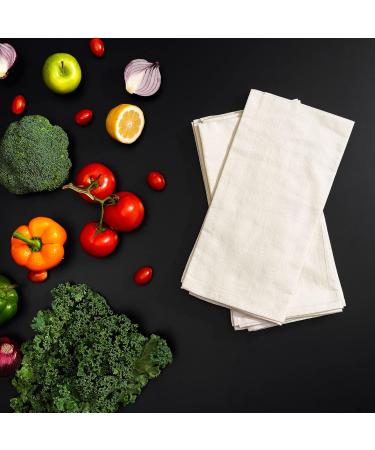 Premium Organic Cotton Kitchen Towels Set - 10 Large Lint-Free Tea Towels (68.6x68.6 cm) - Unbeatable Quality for Every Home - Buy Online on GoSupps.com