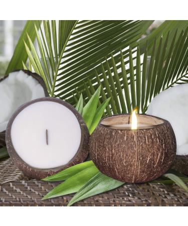 Coconut Bowl Candle - 14oz Premium Soy - Eco-Friendly Coconut Scented Candle in Natural Shell - Ideal for Home & Beach D cor - Aromatherapy Experience - Buy Online on GoSupps.com