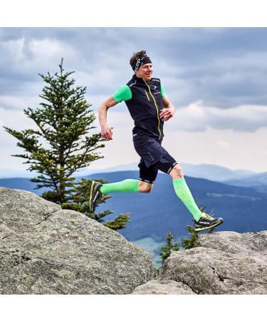 CEP Ultralight Compression Calf Sleeves for Men | Electric Pink/Green - Buy Online on GoSupps.com
