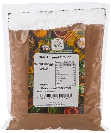Old India Star Aniseed Ground 500g 500 g (Pack of 1)