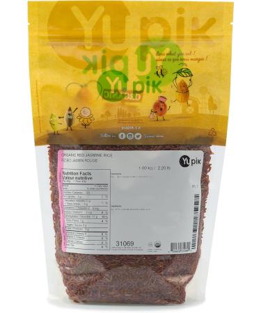 Yupik Organic Red Jasmine Rice 1 kg Non-GMO Vegan Kosher Long Grains Whole Grain Salt-Free Fragrant Rice Easy Preparation Ideal for Recipes Side Dishes Salads & More 1 kg (Pack of 1) - Buy Online on GoSupps.com
