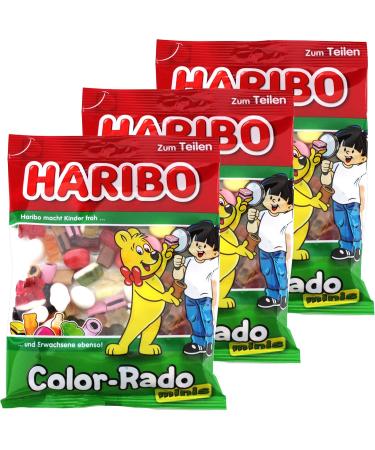  HARIBO Haribo Mini Color-Rado Pack of 3 Fruity Gummies 175g - Buy Online on GoSupps.com