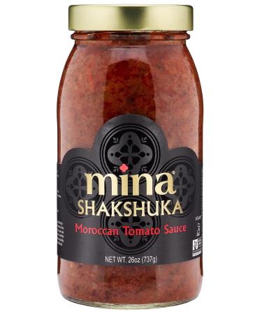 Mina Shakshuka Sauce, Moroccan Tomato Sauce, No Sugar Added, Keto, Delicious with Eggs, Pasta, Chicken and More, (26 Ounces) 1.62 Pound (Pack of 1)