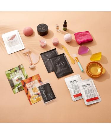 AVUX Beauty Care Box 22pcs: Bath and Body Set with Jelly Mask, Soap, Jade Roller, Gua Sha, Bath Bomb & More - Perfect Spa Gift for Girls and Women - Ideal for Birthdays and Weddings (20 Pcs) - Buy Online on GoSupps.com
