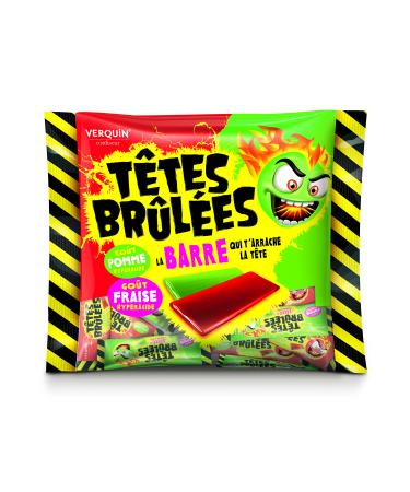 Têtes Brûlées Bars Strawberry, Apple, 200 g