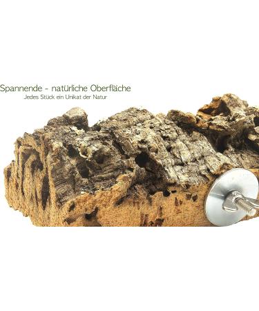 Buy Unique 100% Natural Cork Bird Seating Board - 20x10 cm Pent Bar for Budgies | High-Quality with Fastening Material & Free Nibble-Cork - International Shipping Available - Buy Online on GoSupps.com