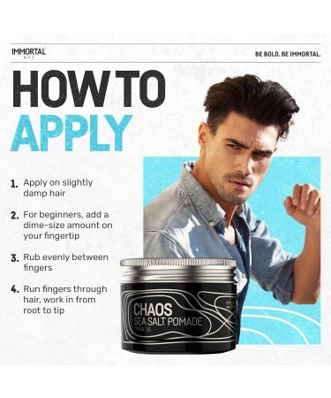 Immortal NYC Exclusive Sea Salt Pomade - Matte Finish Strong Hold Extra Volume - Travel Size 100ml/3.4oz - Buy Online on GoSupps.com
