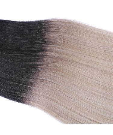 Buy #1B/Gray Ombre Tape-In Hair Extensions - 40cm 40 Bricks - 100% Remy Real Hair with Adhesive Tape - Novon Hair Extensions - Buy Online on GoSupps.com