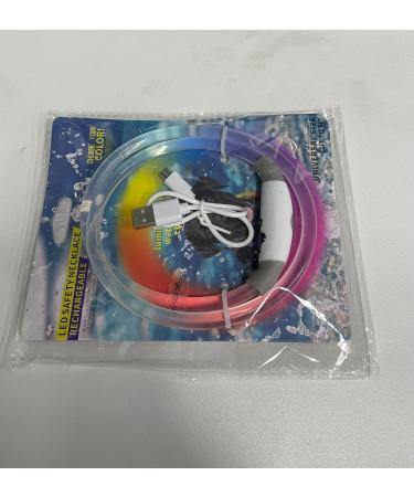 Auauy LED Light Neck Band Dog Collar - USB Rechargeable Adjustable Waterproof Luminous Safety Collar for Dogs & Cats - 5 Color Gradients - Buy Online on GoSupps.com