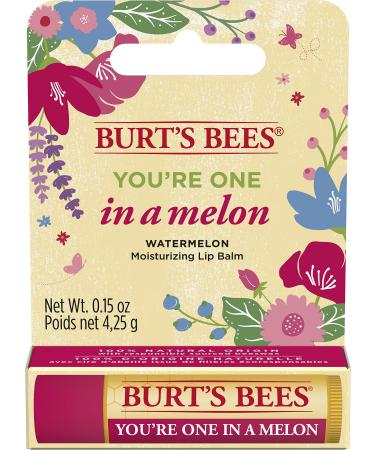Burt's Bees Lip Balm Watermelon Moisturising Lip Balm With Beeswax You're One in A Melon Limited Edition 4.25g
