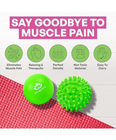 Acupoint Physical Therapy Massage Balls | Yoga Deep Tissue & Trigger Point Therapy - Spiky Ball for Myofascial Release - Buy Online on GoSupps.com