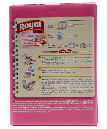 Royal G latine Go t Framboise et Fraise G latine 30% de Sucre en Moins 114 gr. - Buy Online on GoSupps.com