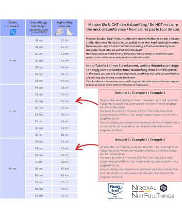 Rustproof Stainless Steel Dog Collar Chain with Train Stop - 60cm Long 5mm Thick Ideal for Dog Training - Buy Online on GoSupps.com