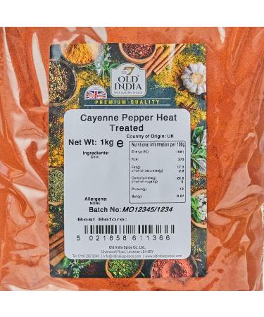 Old India Cayenne Pepper Heat Treated - 1kg - Buy Online on GoSupps.com