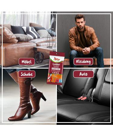 Poliboy Leather Wet Wipes - 10 Pack for Smooth & Synthetic Leather Cleaning - Made in Germany - Buy Online on GoSupps.com