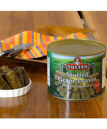 Sultan Vegetarian Stuffed Grape Leaves 4.4lb - Precooked Premium Dolma for Mezze Platter, Hot or Cold Appetizer/Entr e - Buy Online on GoSupps.com