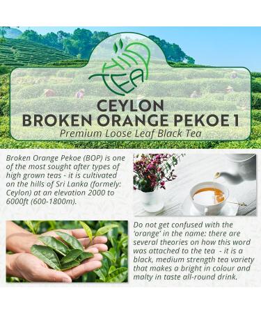 Ceylon Premium Black Loose Leaf Tea Broken Orange Pekoe 1 - BOP1 (Ceylon BOP1 175g) Ceylon BOP1 175g - Buy Online on GoSupps.com