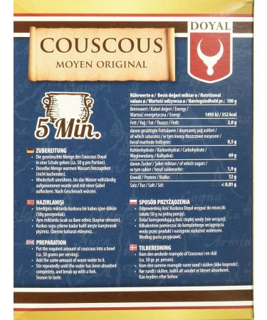Doyal Couscous - Airy Loose Couscous with Nutty Flavor | Authentic North African Specialty - 500g Pack | International Shipping Available - Buy Online on GoSupps.com