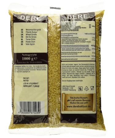 DERE Wheat Groats Coarse Pilavlik Bulgur - 12 Pack (1 kg Each) | Premium Quality for Healthy Cooking - International Shipping Available - Buy Online on GoSupps.com