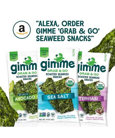 Organic Roasted Seaweed Sheets - Sea Salt Flavor - 5 Count Pack - Keto Vegan Gluten Free Snack - Rich in Iodine & Omega 3s - Healthy On-The-Go Option for Kids & Adults - Buy Online on GoSupps.com