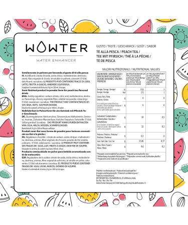 Wowter by AMZ Better: Sugar-Free Peach Tea Powder - 24 Bags GMO-Free Gluten-Free Made in Italy - Healthy Flavored Water Beverage (2 Pack 96g) - Buy Online on GoSupps.com