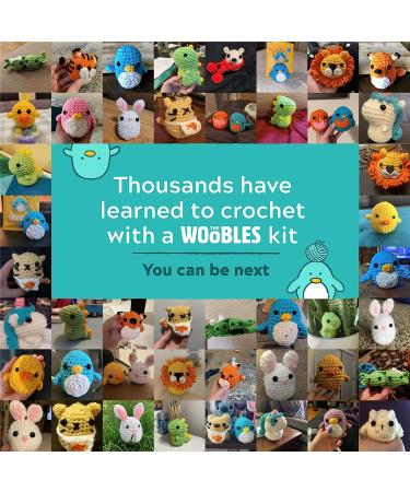 Woobles Beginners Crochet Kit with Easy Peasy Yarn - Step-by-Step Video Tutorials - Fred The Dinosaur - Buy Online on GoSupps.com