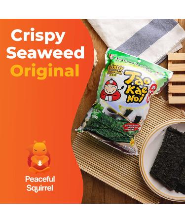 Peaceful Squirrel Variety Tao Kae Noi Thai Crispy Seaweed 6-Pack - Healthy On-The-Go Nori Snacks for Kids & Adults | Omega-3s, Fiber, Antioxidants, Vitamin B12 | 6 Flavors | 6 Bags, 1.2 oz - Buy Online on GoSupps.com
