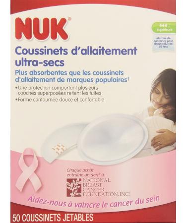 NUK Ultra Dry Disposable Nursing Pads - 50ct | Comfortable & Leak-Proof | International Shipping Available - Buy Online on GoSupps.com