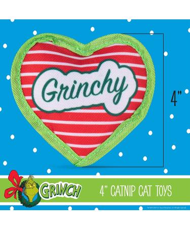 Dr. Seuss The Grinch Catnip Cat Toys 3 Pack - Small Catnip Infused Toys from The Grinch Who Stole Christmas Collection - 4 Inch Canvas Cat Toy for Cats - Buy Online on GoSupps.com