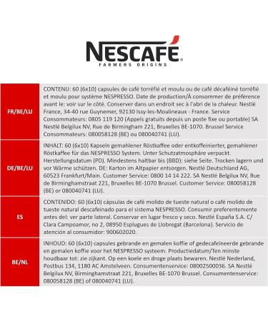 NESCAF Farmers Origins India Espresso 6 x 10 Coffee Capsules - Approved for NESPRESSO machines - Buy Online on GoSupps.com