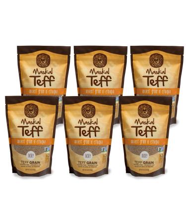 Maskal Teff Ivory Teff Grain 16 Ounce (6 pack) Ivory 1 Pound (Pack of 6)