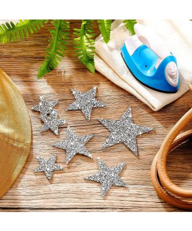 12 Pcs Rhinestone Star Iron-on Patches - Glitter Crystal Applique for Clothing, Shoes, Bags - DIY Decoration & Repair - 3 Sizes - Buy Online on GoSupps.com