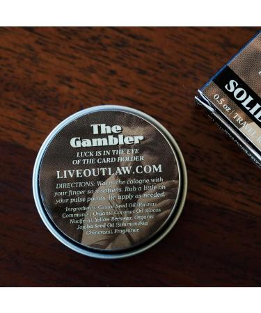 The Gambler Bourbon-Inspired Solid Cologne - Whiskey Old-fashioned Tobacco and a Hint of Leather in a Pocket-Sized Tin - Men s or Women s Cologne - Outlaw Bourbon Tobacco Leather - Buy Online on GoSupps.com