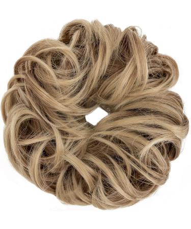 Synthetic Curly Hair Scrunchie Bun Extension - Light Brown to Ash Blonde - Buy Online on GoSupps.com